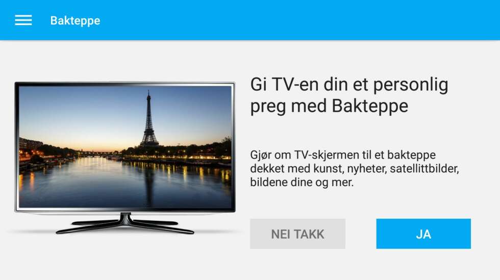 BAKGRUNNSBILDE: Visste du at du kan bruke dine egne bilder som bakgrunnsbilde på Chromecast? BAKGRUNNSBILDE: Visste du at du kan bruke dine egne bilder som bakgrunnsbilde på Chromecast?