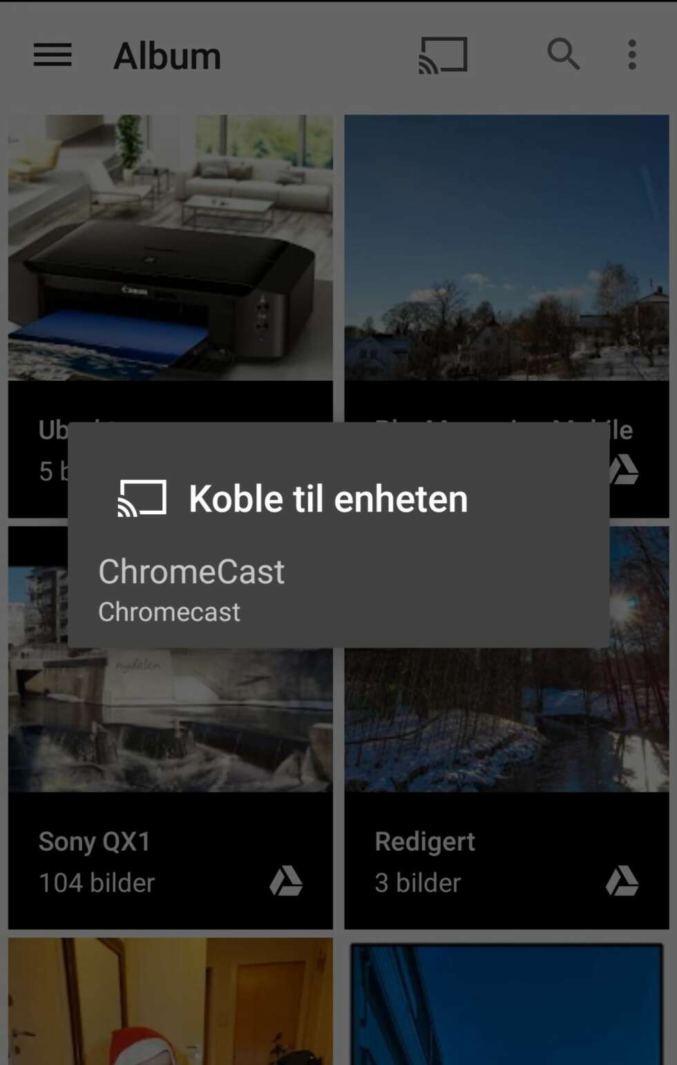 BILDEVISNING: Det finnes mange apper som lar deg caste bilder og videoer som er lagret lokalt på mobilen over. BILDEVISNING: Det finnes mange apper som lar deg caste bilder og videoer som er lagret lokalt på mobilen over.