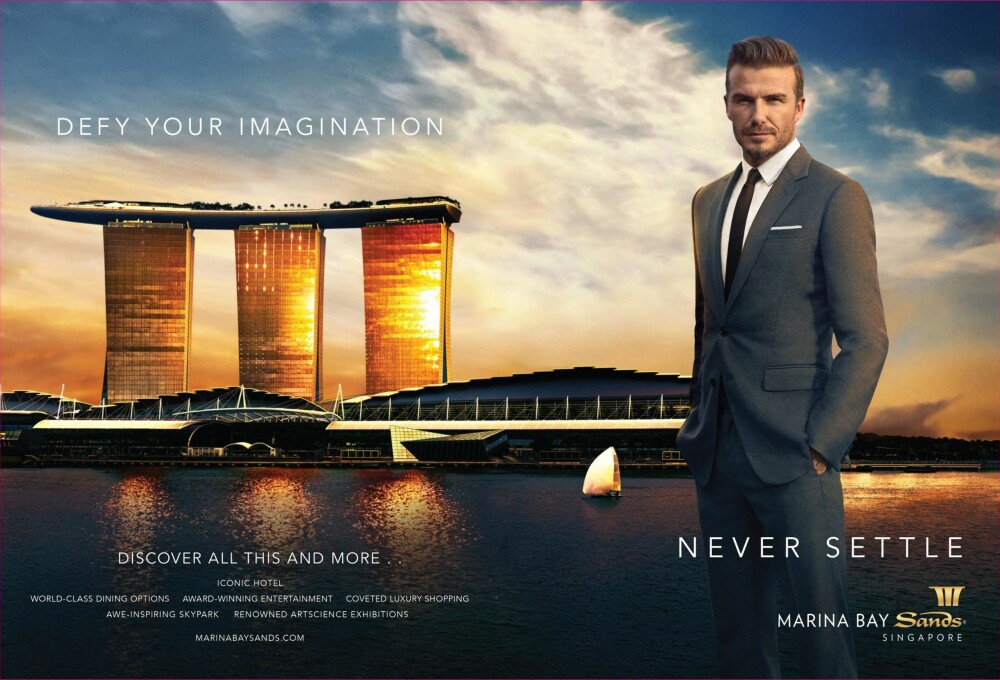 KAN BRUKES TIL ALT: Det er nesten ikke den ting David Beckham ikke kan brukes til å fronte. I dag er han amabassadør og ansikt utad for Unicef, men han har også "lånt ut" fjeset sitt til alt fra hotellkjeder til parfymer. FOTO: Stella Pictures KAN BRUKES TIL ALT: Det er nesten ikke den ting David Beckham ikke kan brukes til å fronte. I dag er han amabassadør og ansikt utad for Unicef, men han har også "lånt ut" fjeset sitt til alt fra hotellkjeder til parfymer. FOTO: Stella Pictures