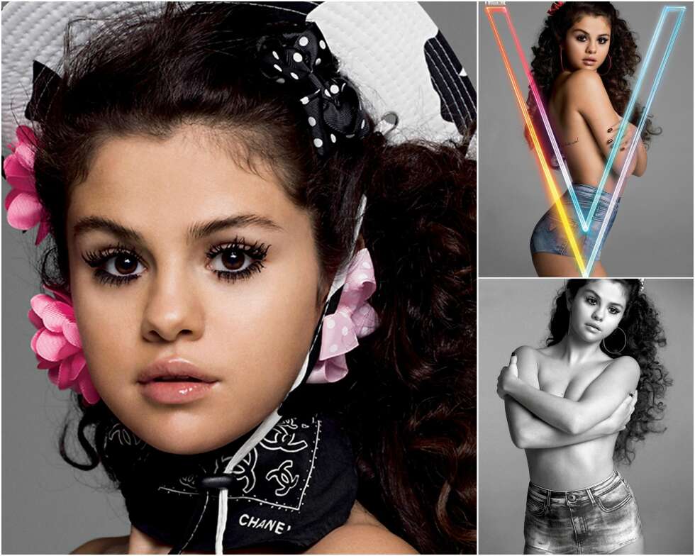 HVORFOR SÅ UNG?: At Selena Gomez er lettkledd, er ikke det egentlige problemet med bildene fra sist utgave av V Magazine, det er faktumet at hun har blitt stylet til å se ut som et seksualisert barn. HVORFOR SÅ UNG?: At Selena Gomez er lettkledd, er ikke det egentlige problemet med bildene fra sist utgave av V Magazine, det er faktumet at hun har blitt stylet til å se ut som et seksualisert barn.