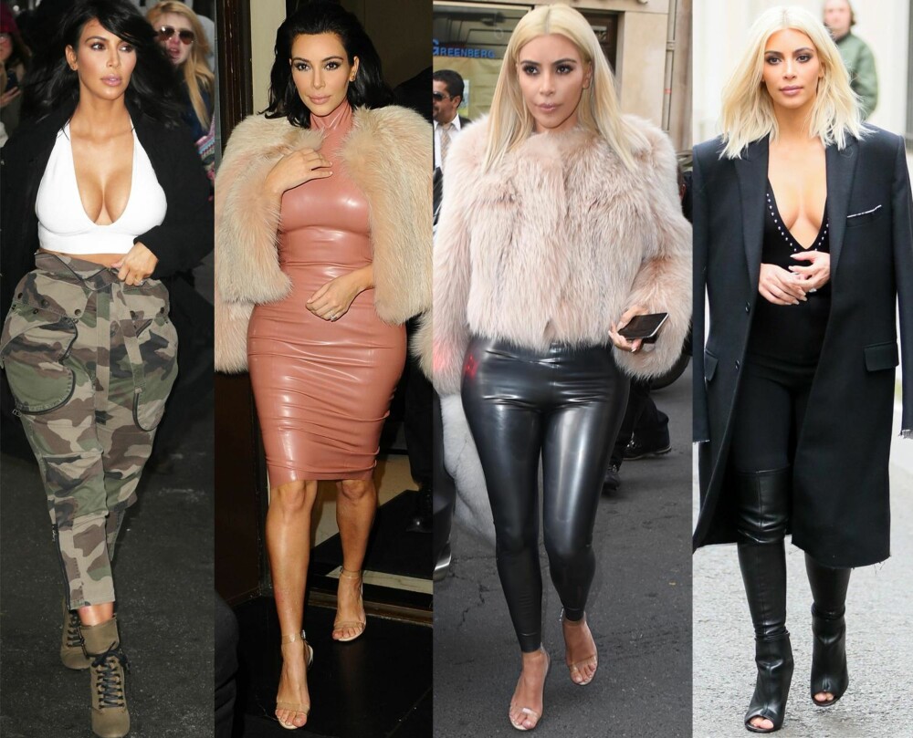 2015: I dag omtales Kim Kardashian som "et moderne stilikon", og troner ofte høyt på diverse best kledde-lister. - Hun tør å fremheve de flotte kvinnelige formene sine, og det er fin balanse i antrekkene. Når hun velger bar mage, er dette i kombinasjon med høy hals. Dype utringninger balanseres med lange skjørt eller bukser. Hun har også funnet en skjørtelengde som kler henne godt, sier stylist Line Langmo. FOTO: Stella Pictures 2015: I dag omtales Kim Kardashian som "et moderne stilikon", og troner ofte høyt på diverse best kledde-lister. - Hun tør å fremheve de flotte kvinnelige formene sine, og det er fin balanse i antrekkene. Når hun velger bar mage, er dette i kombinasjon med høy hals. Dype utringninger balanseres med lange skjørt eller bukser. Hun har også funnet en skjørtelengde som kler henne godt, sier stylist Line Langmo. FOTO: Stella Pictures