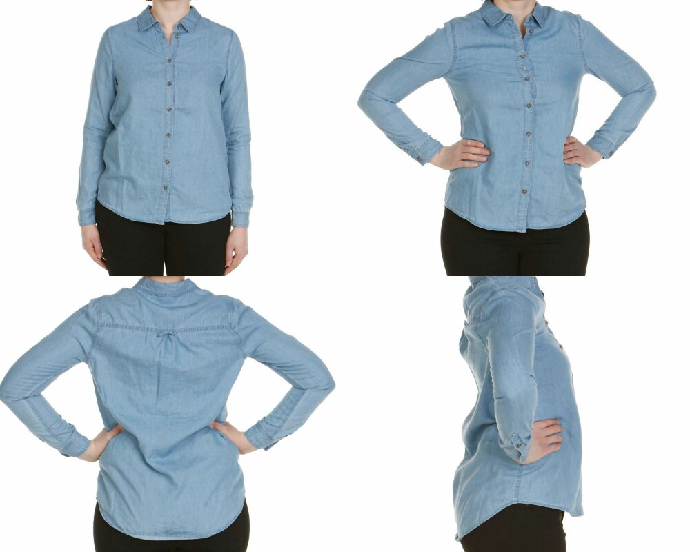DENIMSKJORTE: Størrelse 38 (kr 249). DENIMSKJORTE: Størrelse 38 (kr 249).