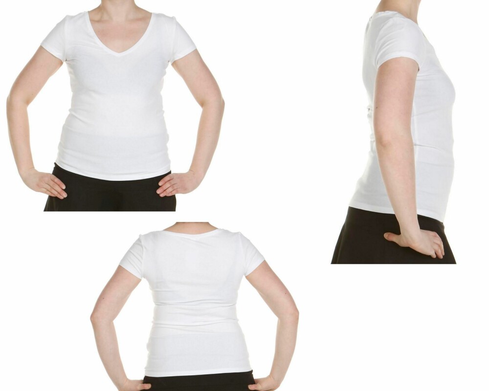 T-SKJORTE: Størrelse M (kr 49,50). T-SKJORTE: Størrelse M (kr 49,50).