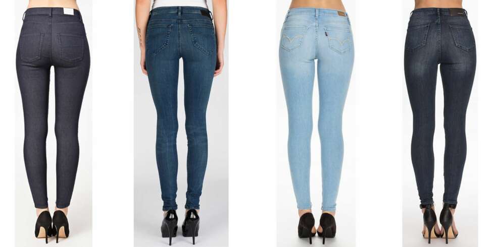 FRA VENSTRE: Cheap Monday High Spray, kr 399. Diesel Skinzee, kr 1099. Levis Moon Dance, kr 749. BLK DNM WJ580101, kr 1495. FRA VENSTRE: Cheap Monday High Spray, kr 399. Diesel Skinzee, kr 1099. Levis Moon Dance, kr 749. BLK DNM WJ580101, kr 1495.
