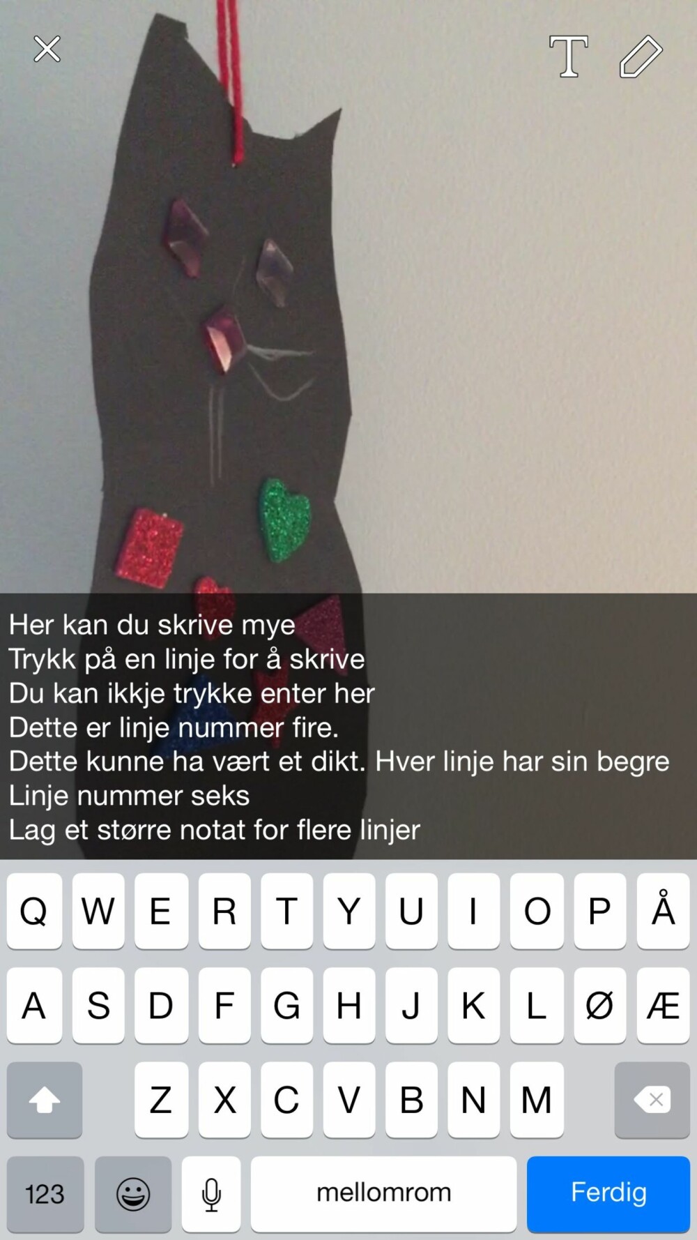 MER TEKST I SNAPCHAT: Det finnes et triks for å få mer tekst i en melding på Snapchat. MER TEKST I SNAPCHAT: Det finnes et triks for å få mer tekst i en melding på Snapchat.