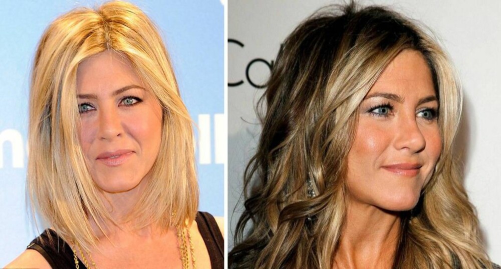 FOR BLOND: Jennifer Aniston ser mye yngre - og vakrere ut - med litt ulike farger på håret. FOR BLOND: Jennifer Aniston ser mye yngre - og vakrere ut - med litt ulike farger på håret.