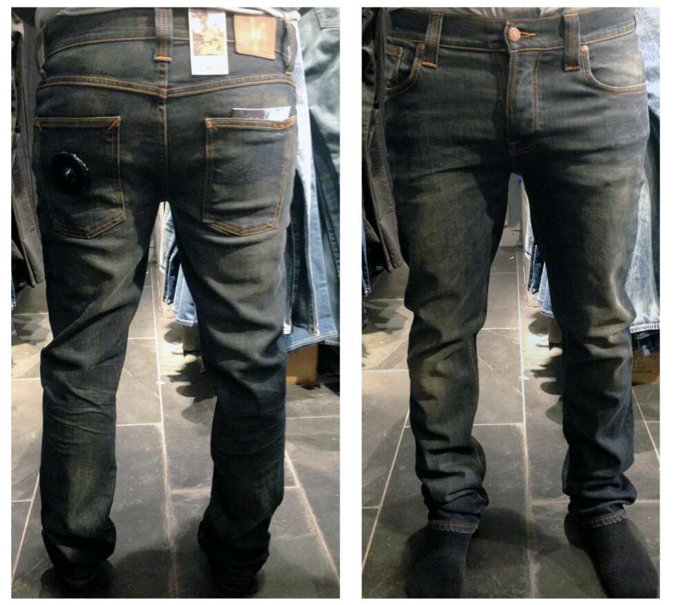 NUDIE: Modell: Grim Tim Organic Wornin Pepper. Strl. 33/32. Pris: 1199 kr. NUDIE: Modell: Grim Tim Organic Wornin Pepper. Strl. 33/32. Pris: 1199 kr.