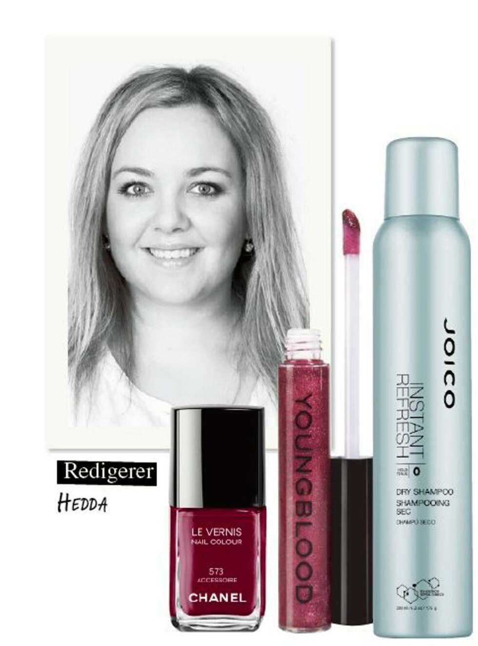 HEDDA: Redigerer Hedda har testet produkter fra Chanel, Youngblood og Joico. HEDDA: Redigerer Hedda har testet produkter fra Chanel, Youngblood og Joico.