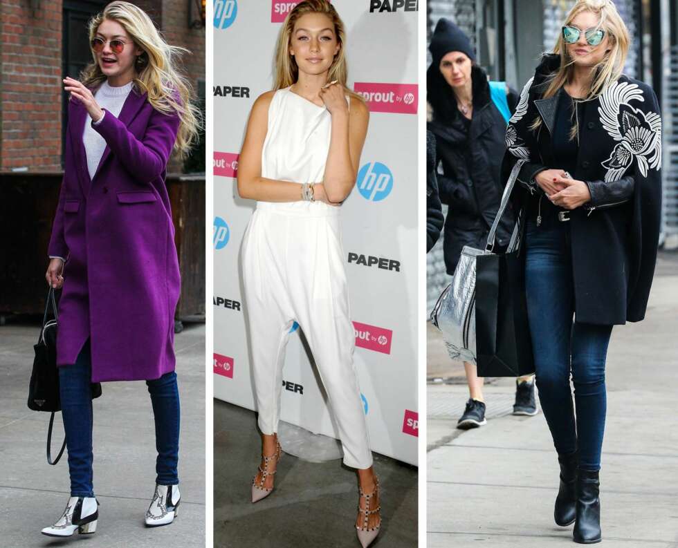 EKLEKTISK: Gigi har en unik og eklektisk stil, og mikser ofte trendplagg med sikre garderobeklassikere. Jumpsuiten, den lange jakken, herreinspirerte sko og et par statement-solbriller er ofte å se på it-jenta. FOTO: Stella Pictures EKLEKTISK: Gigi har en unik og eklektisk stil, og mikser ofte trendplagg med sikre garderobeklassikere. Jumpsuiten, den lange jakken, herreinspirerte sko og et par statement-solbriller er ofte å se på it-jenta. FOTO: Stella Pictures