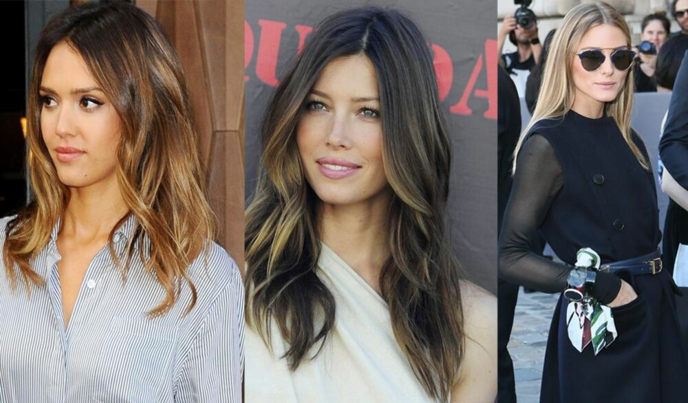 LANGT OG GRADERT: Det er den ultimate feminine frisyre. Se bare på Jessica Alba, Jessica Biel og vakre Olivia Palermo. FOTO: Stella Pictures LANGT OG GRADERT: Det er den ultimate feminine frisyre. Se bare på Jessica Alba, Jessica Biel og vakre Olivia Palermo. FOTO: Stella Pictures