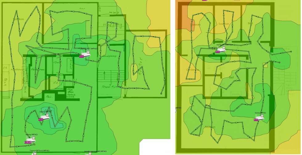 ETTER: Etter å ha satt opp repeateren Asus RP-N53 utenfor soverommet i 1. et., fikk vi orden på trådløsdekningen i hele huset. ETTER: Etter å ha satt opp repeateren Asus RP-N53 utenfor soverommet i 1. et., fikk vi orden på trådløsdekningen i hele huset.
