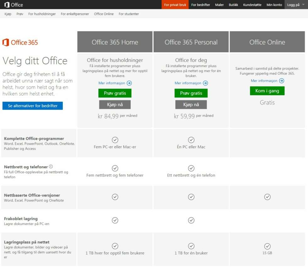 LAGRINGSROT: Microsoft gikk ifjor høst ut og lovte ubegrenset lagring til Office 365-abonnementer, men fortsatt står det bare 1 TB på produktsidene til Office. LAGRINGSROT: Microsoft gikk ifjor høst ut og lovte ubegrenset lagring til Office 365-abonnementer, men fortsatt står det bare 1 TB på produktsidene til Office.