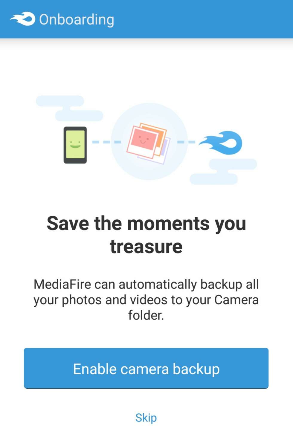 AKTIVERING: MediaFire har som de fleste andre skytjenester automatisk opplasting fra mobilen din. AKTIVERING: MediaFire har som de fleste andre skytjenester automatisk opplasting fra mobilen din.
