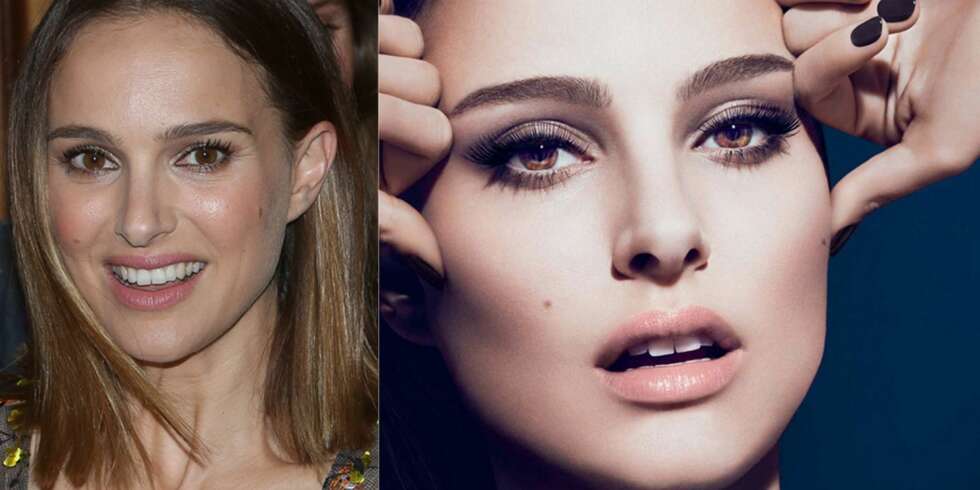 VIPPEFIN: Natalie Portman har for all del fine vipper i virkeligheten også, men ikke sååå fine som Dior skal ha det til. VIPPEFIN: Natalie Portman har for all del fine vipper i virkeligheten også, men ikke sååå fine som Dior skal ha det til.