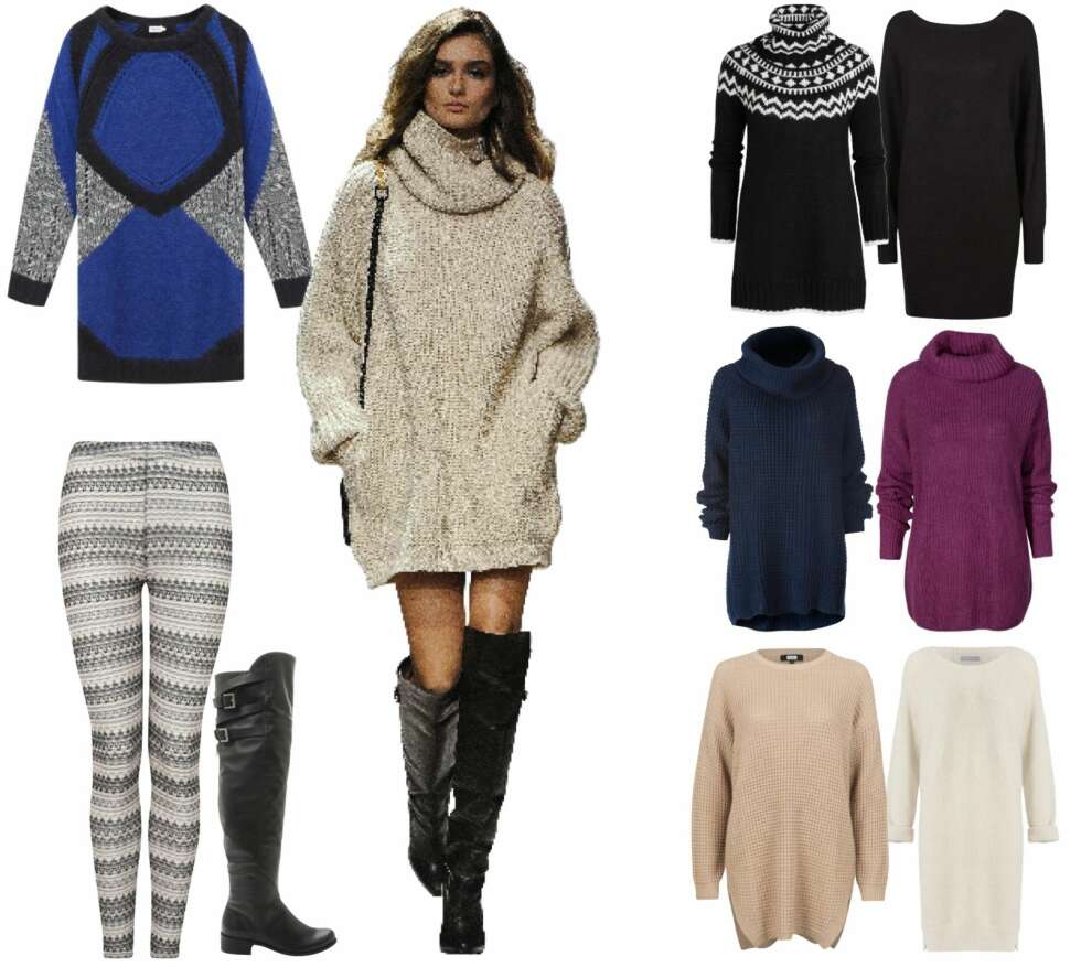 LANGE OVERSIZED GENSERE: Øverst fra høyre: Svart fra Cubus, kr 399. Svart med mønster fra Lindex, kr 299. Burgunder fra Gina Tricot, kr 199. Blå fra Gina Tricot, kr 399. Hvit fra Samsøe Samsøe, kr 1199. Beige fra Bik Bok, kr 299. Stylingtips til høyre: Genser fra Filippa K, kr 2200. Bukse fra Zara, kr 399. Støvletter fra Bianco, kr 899. Catwalk-look: H&M. LANGE OVERSIZED GENSERE: Øverst fra høyre: Svart fra Cubus, kr 399. Svart med mønster fra Lindex, kr 299. Burgunder fra Gina Tricot, kr 199. Blå fra Gina Tricot, kr 399. Hvit fra Samsøe Samsøe, kr 1199. Beige fra Bik Bok, kr 299. Stylingtips til høyre: Genser fra Filippa K, kr 2200. Bukse fra Zara, kr 399. Støvletter fra Bianco, kr 899. Catwalk-look: H&M.