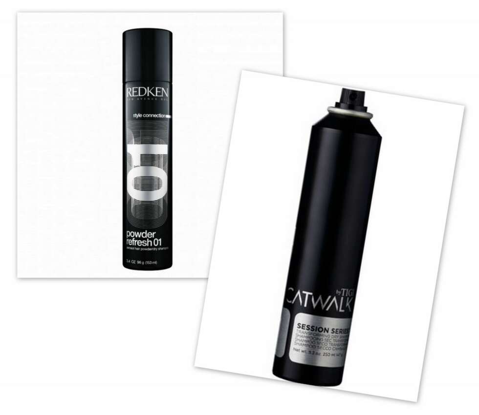 DYR: Vi krever mer fra en dyr tørrsjampo og både Powder Fresh 01 fra Redken (kr 300) og Session Series Transforming Dry Shampoo fra Catwalk by Tigi (kr 249) leverte bra. DYR: Vi krever mer fra en dyr tørrsjampo og både Powder Fresh 01 fra Redken (kr 300) og Session Series Transforming Dry Shampoo fra Catwalk by Tigi (kr 249) leverte bra.