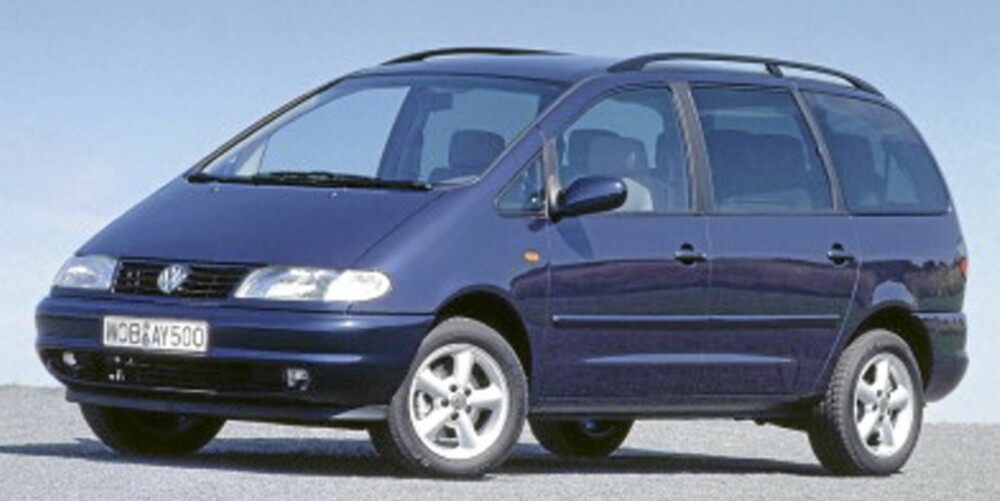 SVAK: Den ferske TÜV-undersøkelsen bekrefter tidligere tall som viser at denne generasjonen av VW Sharan og samtidige Ford Galaxy er biler du bør nærme deg med meget kritisk sans. FOTO: Produsent SVAK: Den ferske TÜV-undersøkelsen bekrefter tidligere tall som viser at denne generasjonen av VW Sharan og samtidige Ford Galaxy er biler du bør nærme deg med meget kritisk sans. FOTO: Produsent
