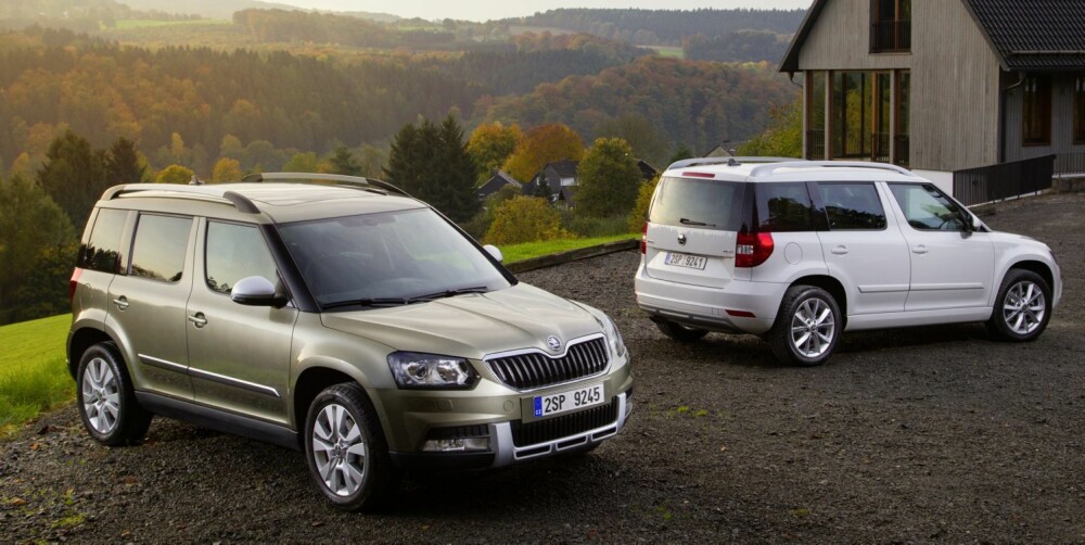TO VERSJONER: Skoda Yeti kommer i to versjoner: En urban versjon, samt en med noe mer offroad-styling. FOTO Skoda TO VERSJONER: Skoda Yeti kommer i to versjoner: En urban versjon, samt en med noe mer offroad-styling. FOTO Skoda