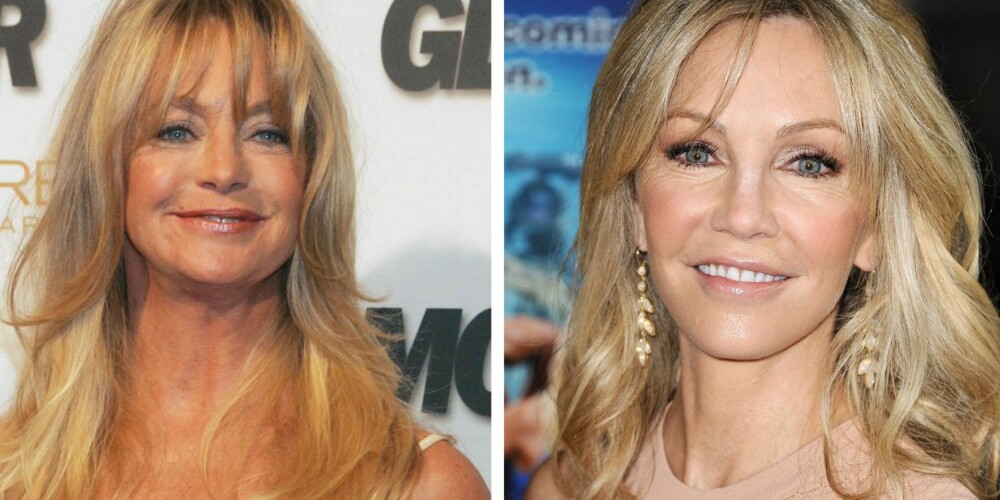HOLDER SEG GODT: Til venstre: Hvem skulle vel trodd at skuespiller Goldie Hawn er 68 år? Ifølge henne selv, er det unge utseendet et resultat av et sunt kosthold og en sunn livsstil. Til høyre: Heather Locklear (52) sverger visstnok til å smøre ansiktet sitt med sæd, for å holde seg ung. Så nå høres det kanskje ikke så ille ut lenger, å spise litt spinat? HOLDER SEG GODT: Til venstre: Hvem skulle vel trodd at skuespiller Goldie Hawn er 68 år? Ifølge henne selv, er det unge utseendet et resultat av et sunt kosthold og en sunn livsstil. Til høyre: Heather Locklear (52) sverger visstnok til å smøre ansiktet sitt med sæd, for å holde seg ung. Så nå høres det kanskje ikke så ille ut lenger, å spise litt spinat?