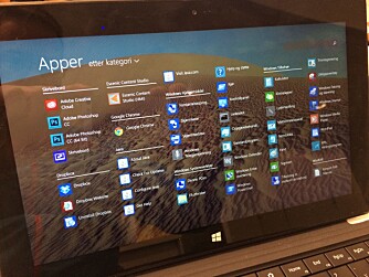LISTE: I Windows 8.1 får du en ny listevisning av installerte apper og programmer. Du kan velge å vise denne listen som standard startskjerm. LISTE: I Windows 8.1 får du en ny listevisning av installerte apper og programmer. Du kan velge å vise denne listen som standard startskjerm.