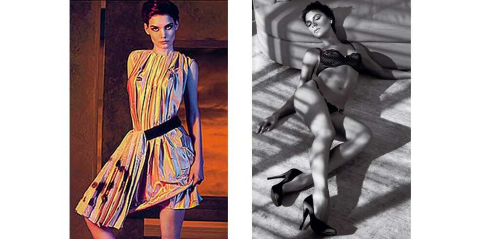 HVEM ER MEST SEXY: Katie Holmes og Victoria Beckham har tatt bilder til hver sin dampende reklamekampanje. HVEM ER MEST SEXY: Katie Holmes og Victoria Beckham har tatt bilder til hver sin dampende reklamekampanje.