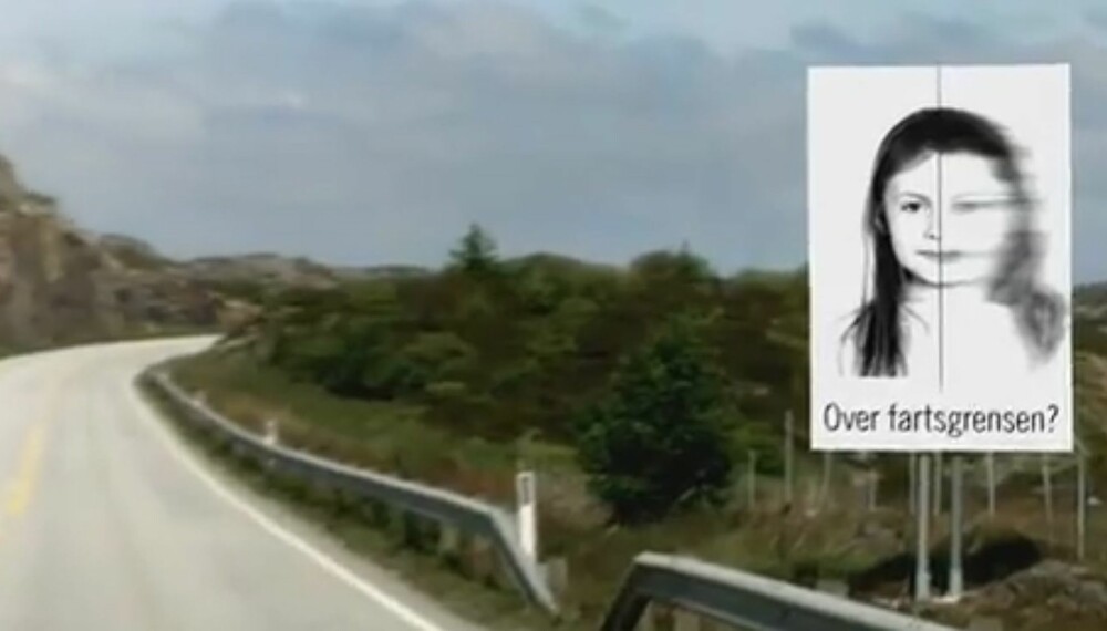 LITT SAKTERE: Transportøkonomisk Institutt (TØI) har evaluert Statens vegvesens fartskampanje «Hvilken side av fartsgrensen er du på?». FOTO: Statens vegvesen. LITT SAKTERE: Transportøkonomisk Institutt (TØI) har evaluert Statens vegvesens fartskampanje «Hvilken side av fartsgrensen er du på?». FOTO: Statens vegvesen.