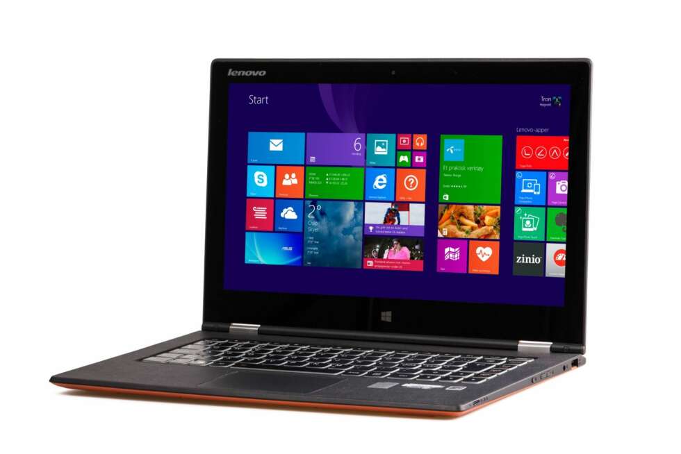 VANLIG PC: I PC-modus er det ikke lett å se hva de skjulte triksene til Lenovo Yoga Pro 2. VANLIG PC: I PC-modus er det ikke lett å se hva de skjulte triksene til Lenovo Yoga Pro 2.
