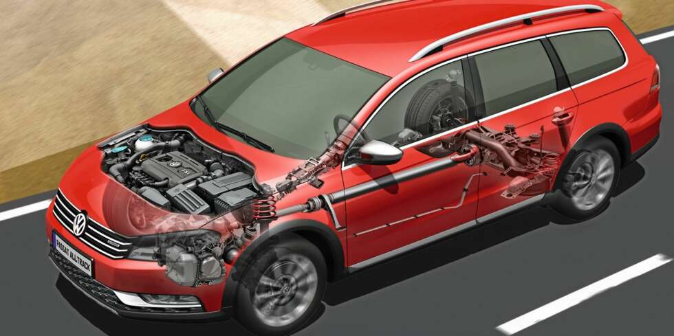 4X4: Alltrack har firehjulsdriftssystem Haldex 4, som kontinuerlig fordeler kraften mellom for- og bakaksel. 4X4: Alltrack har firehjulsdriftssystem Haldex 4, som kontinuerlig fordeler kraften mellom for- og bakaksel.