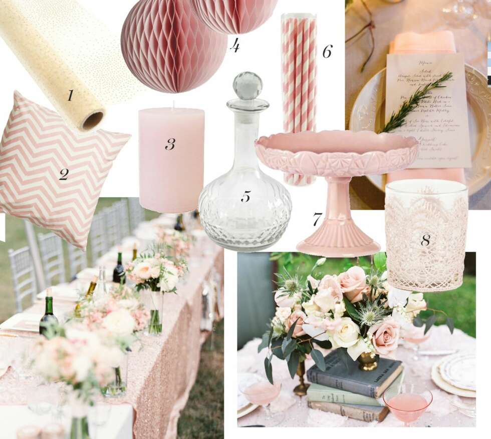 GLAMORØST OG ROSA: La fargetemaet gå igjen i hver minste detalj. På den måten får du et gjennomført bryllup! GLAMORØST OG ROSA: La fargetemaet gå igjen i hver minste detalj. På den måten får du et gjennomført bryllup!