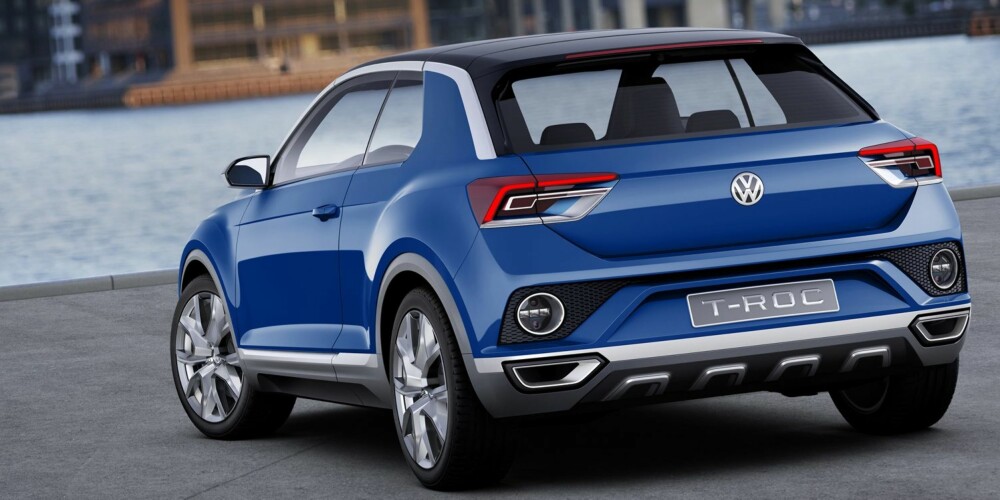LAV SUV: VW T-ROC er ikke mer enn 150 cm høy, 5 cm mer enn en helt vanlig Golf. FOTO: VW LAV SUV: VW T-ROC er ikke mer enn 150 cm høy, 5 cm mer enn en helt vanlig Golf. FOTO: VW
