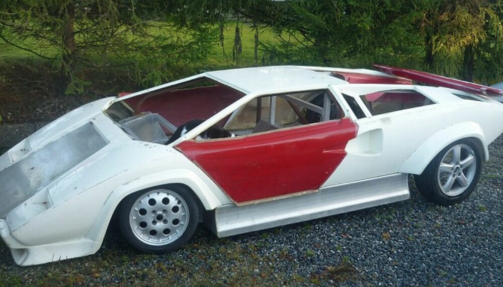 POPULÆRT SKALL: Dette kopi-karosseriet til Lamborghini Countach satte nok mange drømmer i sving. FOTO: Privat POPULÆRT SKALL: Dette kopi-karosseriet til Lamborghini Countach satte nok mange drømmer i sving. FOTO: Privat