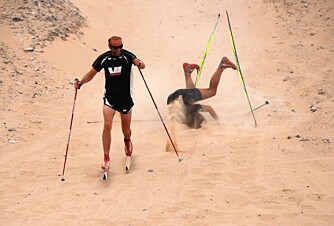 PÅ TRYNE: Sommeren 2011 duellerte Petter med Odd-Bjørn Hjelmeset i Nevadas ørkensand. Det gikk sånn middels.. PÅ TRYNE: Sommeren 2011 duellerte Petter med Odd-Bjørn Hjelmeset i Nevadas ørkensand. Det gikk sånn middels..