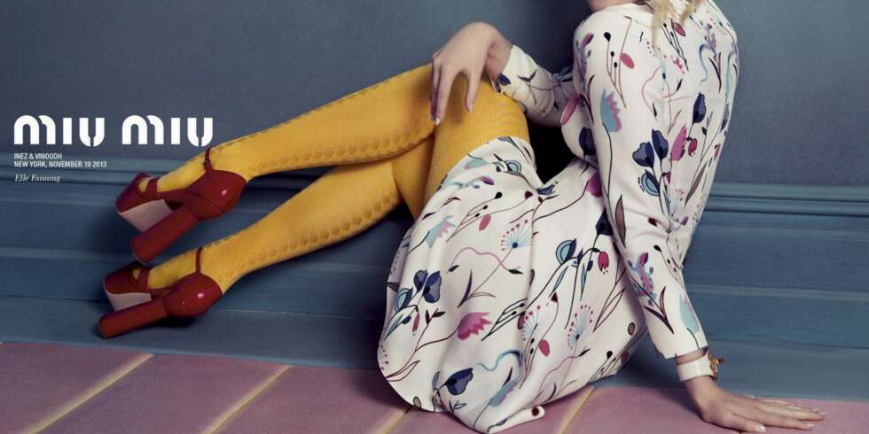 ALTFOR UNG: Det er vanskelig å forstå hvorfor den 15 år gamle skuespilleren Elle Fanning fronter en kleskolleksjon myntet på voksne jenter. ALTFOR UNG: Det er vanskelig å forstå hvorfor den 15 år gamle skuespilleren Elle Fanning fronter en kleskolleksjon myntet på voksne jenter.