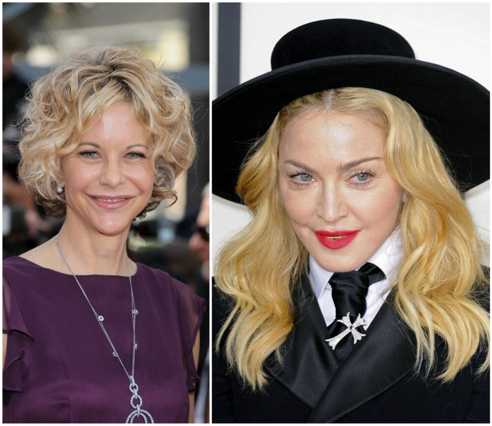 STYR UNNA: Meg Ryan og Madonna har alltid vært kjent som imponerende skjønnheter, uansett alder - og det må være lov å si at de holder seg godt. Men de siste årene har de dessverre latt ymse skjønnhetsbehandlinger gått over stokk og stein - noe som har resultert i litt for opplåste ansikter. STYR UNNA: Meg Ryan og Madonna har alltid vært kjent som imponerende skjønnheter, uansett alder - og det må være lov å si at de holder seg godt. Men de siste årene har de dessverre latt ymse skjønnhetsbehandlinger gått over stokk og stein - noe som har resultert i litt for opplåste ansikter.