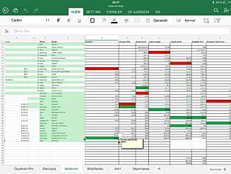 EXCEL: Store regneark på Excel blir fort uoversiktlig, men det er mulig å lage og redigere avanserte regneark om man ønsker. EXCEL: Store regneark på Excel blir fort uoversiktlig, men det er mulig å lage og redigere avanserte regneark om man ønsker.