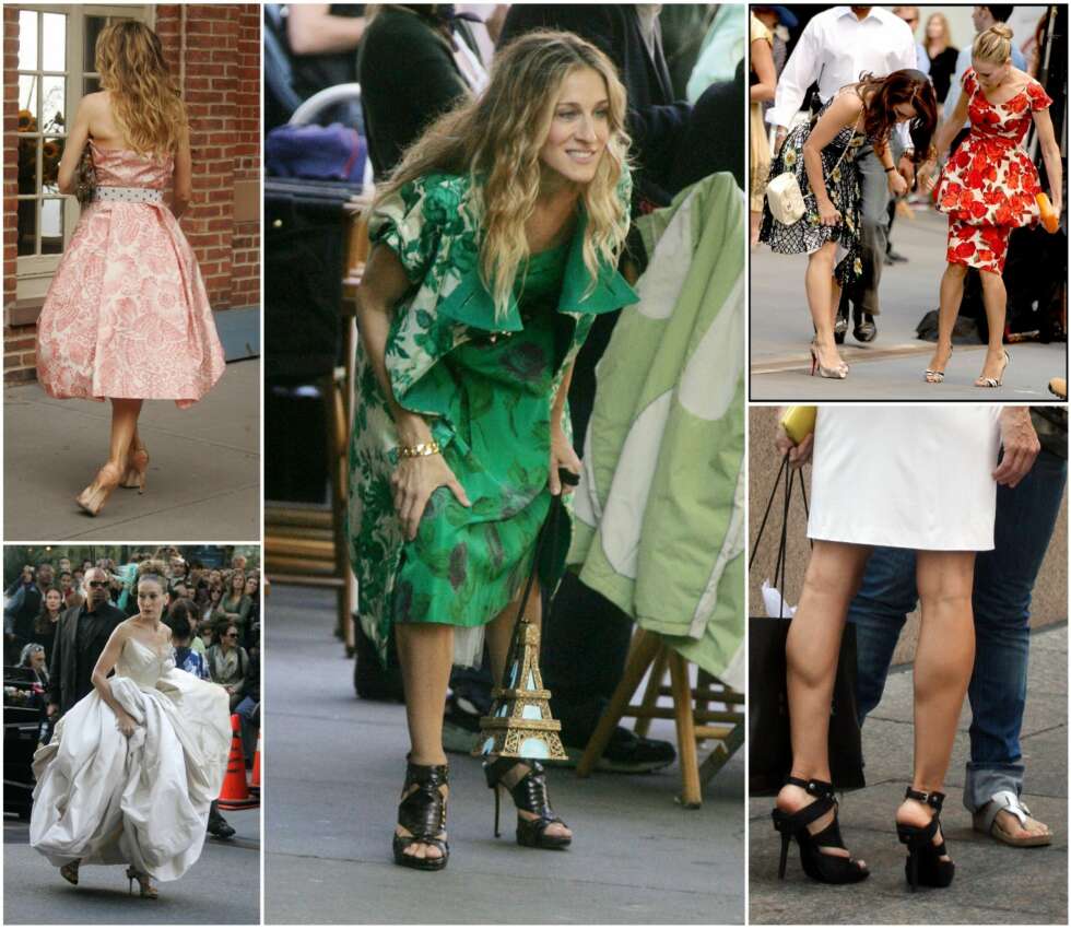 LANGE DAGER, HØYE HÆLER: Sarah Jessica Parker løp rundt i skyhøye hæler som Carrie Bradshaw fra «Sex og singelliv». LANGE DAGER, HØYE HÆLER: Sarah Jessica Parker løp rundt i skyhøye hæler som Carrie Bradshaw fra «Sex og singelliv».