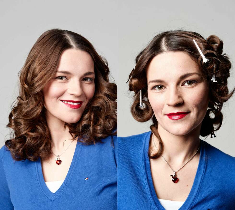 HÅR OG SMINKE: Frisør Adam Schølberg ga Donika en flørtende bohem-look som ga et varmt og vakkert uttrykk. Makeupartist Tore Petterson har valgt å fokusere på leppene, og videre markert øynene med eyeliner og en champagnefarget øyeskygge. HÅR OG SMINKE: Frisør Adam Schølberg ga Donika en flørtende bohem-look som ga et varmt og vakkert uttrykk. Makeupartist Tore Petterson har valgt å fokusere på leppene, og videre markert øynene med eyeliner og en champagnefarget øyeskygge.