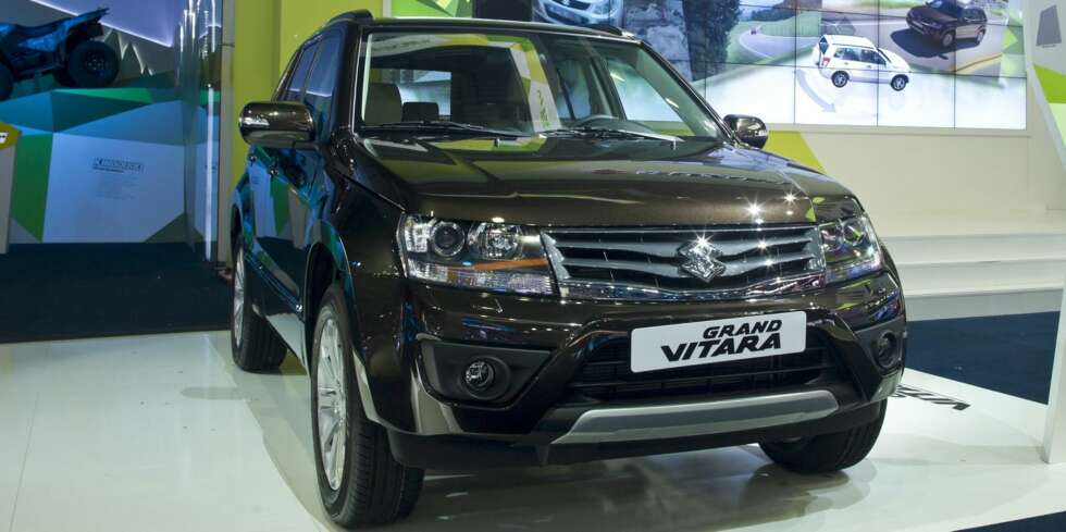 UTSTILT: En ansiktsløftet Suzuki Grand Vitara vises frem på bilutstillingen i Moskva. Foto: Newspress UTSTILT: En ansiktsløftet Suzuki Grand Vitara vises frem på bilutstillingen i Moskva. Foto: Newspress