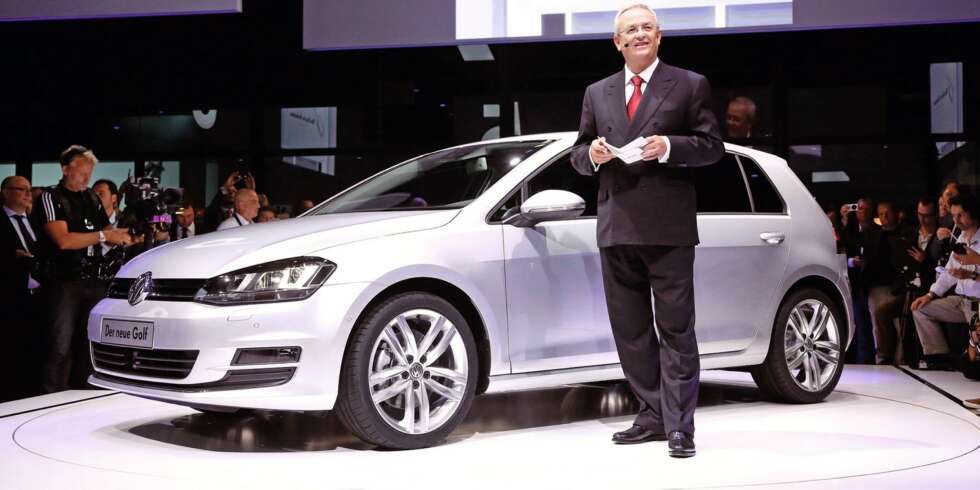 LANSERT: VW-boss Prof. Dr. Martin Winterkorn lanserte nye VW Golf 4.september. Foto: VW LANSERT: VW-boss Prof. Dr. Martin Winterkorn lanserte nye VW Golf 4.september. Foto: VW