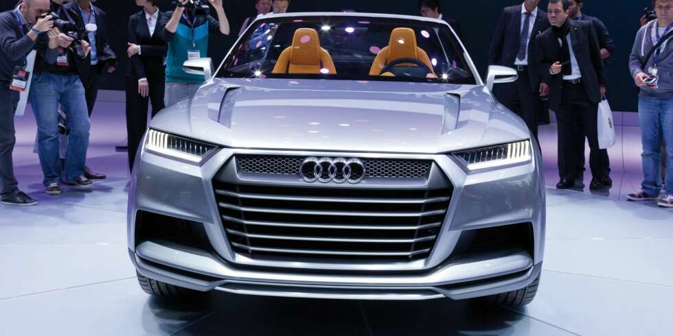 GRILL: Omtrent slik blir fronten på Audis nye SUV-er. FOTO: Audi GRILL: Omtrent slik blir fronten på Audis nye SUV-er. FOTO: Audi