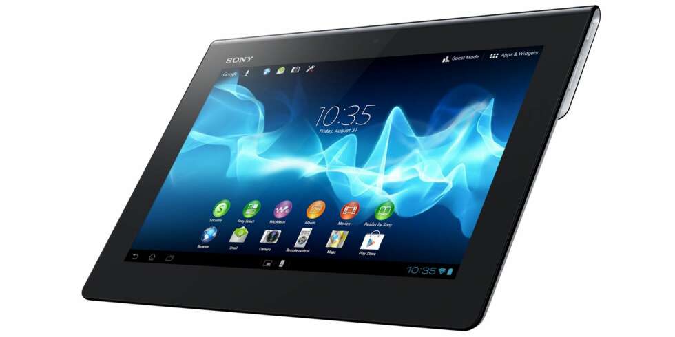 PROFIL: Bretten på Sony Xperia Tablet S skaper en lett gjenkjennbar profil på Sony Xperia Tablet S. PROFIL: Bretten på Sony Xperia Tablet S skaper en lett gjenkjennbar profil på Sony Xperia Tablet S.