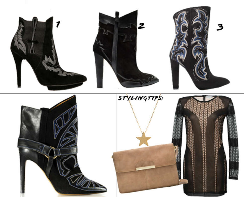 1: Jeffrey Campbell, kr 1212. 2: Zara, 799. kr 3: Zara, kr 1199. Stylingtips: Skinnveske fra Mango, kr 499, Kjede fra Asos, kr 105, kjole fra Dagmar, kr 3495. 1: Jeffrey Campbell, kr 1212. 2: Zara, 799. kr 3: Zara, kr 1199. Stylingtips: Skinnveske fra Mango, kr 499, Kjede fra Asos, kr 105, kjole fra Dagmar, kr 3495.