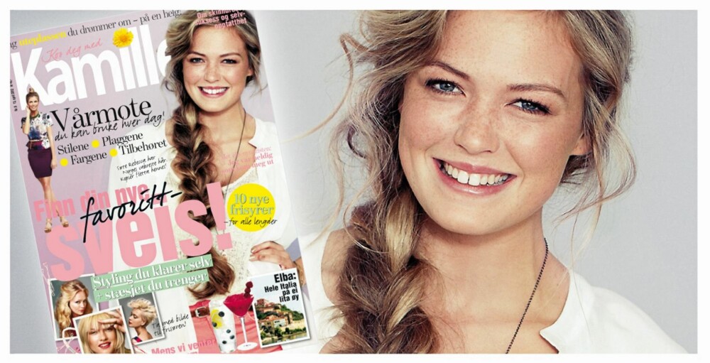 Forsidepike: Rebecca Løckra er jenta som vant Define Hair Award - hun har med andre ord Norges flotteste hår! Som premie fikk hun pryde forsiden på Norges herligste dameblad, Kamille. Forsidepike: Rebecca Løckra er jenta som vant Define Hair Award - hun har med andre ord Norges flotteste hår! Som premie fikk hun pryde forsiden på Norges herligste dameblad, Kamille.