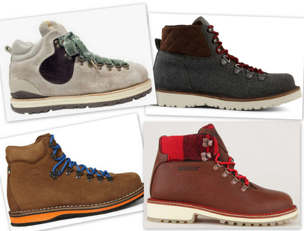 HIKING BOOTS:
Øverst til venstre: Røff fritidssko i god kvalitet fra Visvin, kr 4395. Øverst til høyre: En god allrounder med godt feste får du fra Aldo, kr 1299. Nederst til venstre: Behagelige og tøffe vintersko fra Diemme, kr 2300.
Nederst til høyre: Solide fritidssko med god passform fra Wolverine, kr 1399. HIKING BOOTS:
Øverst til venstre: Røff fritidssko i god kvalitet fra Visvin, kr 4395. Øverst til høyre: En god allrounder med godt feste får du fra Aldo, kr 1299. Nederst til venstre: Behagelige og tøffe vintersko fra Diemme, kr 2300.
Nederst til høyre: Solide fritidssko med god passform fra Wolverine, kr 1399.