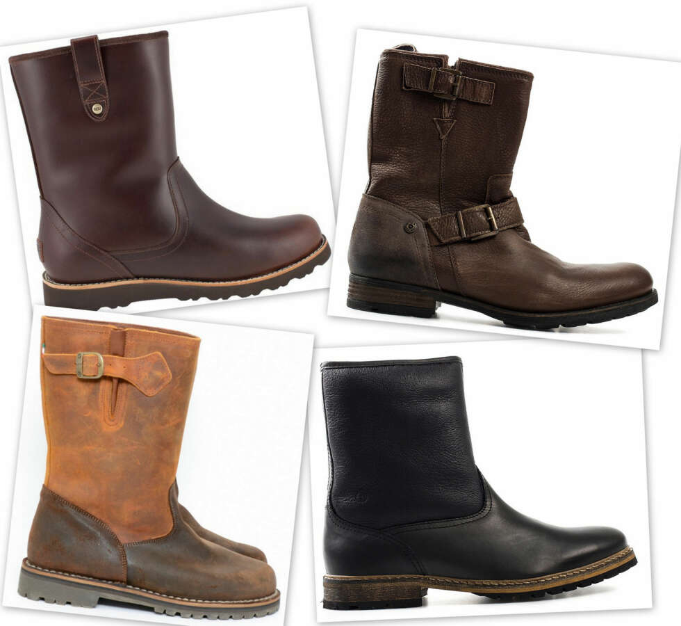 SLIP-ON BOOTS:
Øverst til venstre: Høy vinterstøvel fra Ugg, kr 3300.
Øverst til høyre: Kule boots med spenner fra Tommy Hilfiger, kr 1995.
Nederst til venstre: Robust støvel fra Diemme, kr 3899.
Nederst til høyre: Fôret og maskulin vintersko fra Samsøe Samsøe, kr 1749. SLIP-ON BOOTS:
Øverst til venstre: Høy vinterstøvel fra Ugg, kr 3300.
Øverst til høyre: Kule boots med spenner fra Tommy Hilfiger, kr 1995.
Nederst til venstre: Robust støvel fra Diemme, kr 3899.
Nederst til høyre: Fôret og maskulin vintersko fra Samsøe Samsøe, kr 1749.