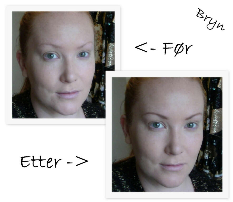 FØR/ETTER BRYN: Bryn har så mye å si for enhver makeup look. Til røde lepper er det viktig at de ikke er for sterke, men gredd og fyllt inn. FØR/ETTER BRYN: Bryn har så mye å si for enhver makeup look. Til røde lepper er det viktig at de ikke er for sterke, men gredd og fyllt inn.