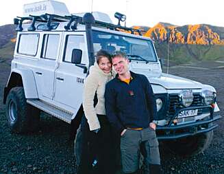 UT PÅ TUR: Leena-Mari og Anders dro på jeeptur for å oppleve den storslåtte naturen på Island. UT PÅ TUR: Leena-Mari og Anders dro på jeeptur for å oppleve den storslåtte naturen på Island.