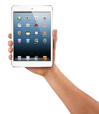 KOMPAKT: Målt diagonalt blir skjermen på iPad mini cirka 4,9 centimeter mindre enn på storebror. KOMPAKT: Målt diagonalt blir skjermen på iPad mini cirka 4,9 centimeter mindre enn på storebror.
