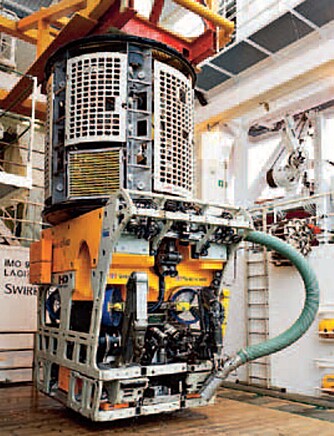 En Schilling HD 5000m ROV om bord på Seabed Worker. En Schilling HD 5000m ROV om bord på Seabed Worker.