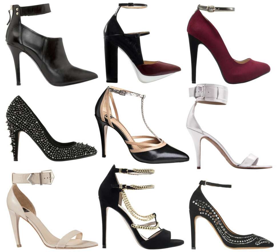 ØVERST FRA VENSTRE: 1. Mango, kr 799. 2. Zara, kr 799. 3. Zara, kr 399. 4. Aldo, kr 1099. 5. By Malene Birger, kr 3199. 6. Mango, kr 699. 7. Elin Kling for Guess by Marciano, kr 1286. 8. Zara, kr 799. 9. Isabel Marant/ Net-a-porter, kr 5400. ØVERST FRA VENSTRE: 1. Mango, kr 799. 2. Zara, kr 799. 3. Zara, kr 399. 4. Aldo, kr 1099. 5. By Malene Birger, kr 3199. 6. Mango, kr 699. 7. Elin Kling for Guess by Marciano, kr 1286. 8. Zara, kr 799. 9. Isabel Marant/ Net-a-porter, kr 5400.
